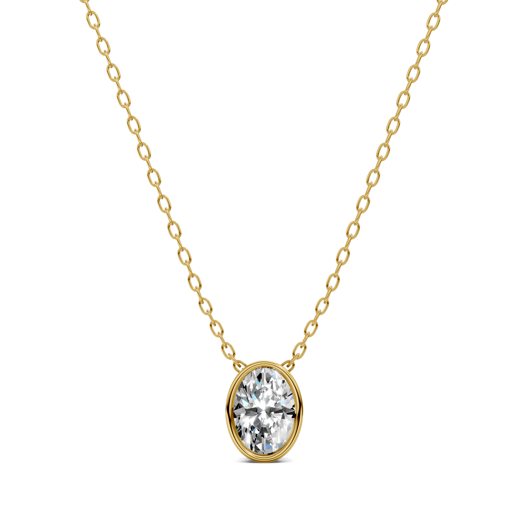 1.50CTW Oval Bezel Pendant
