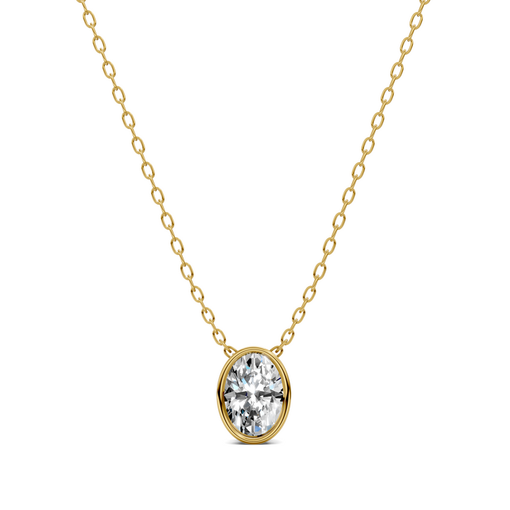 1.50CTW Oval Bezel Pendant