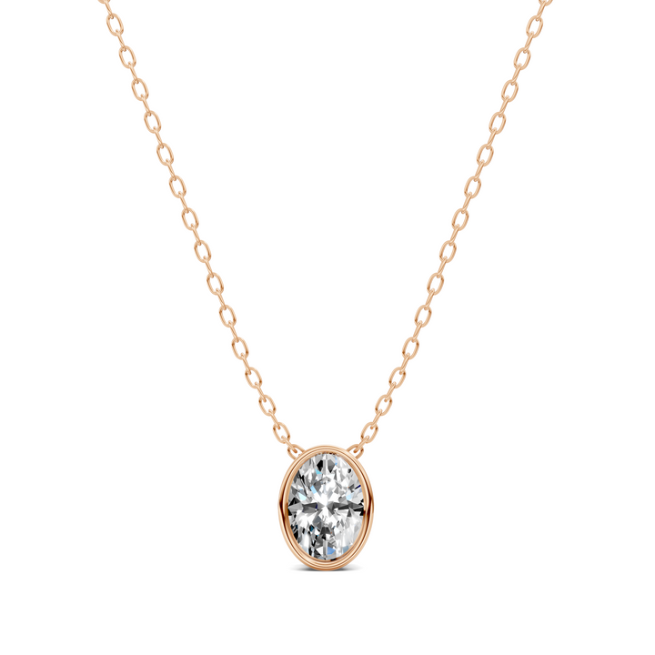 1.50CTW Oval Bezel Pendant