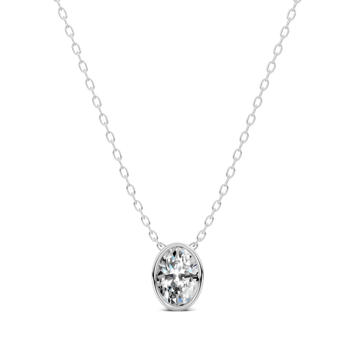 1.50CTW Oval Bezel Pendant
