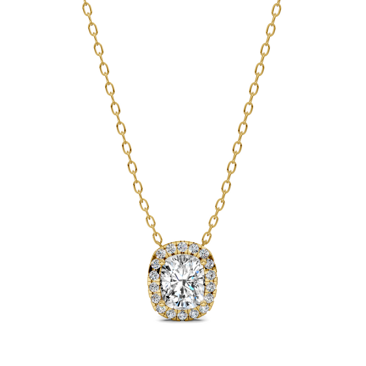 1.75CTW Halo Diamond Cushion Pendant