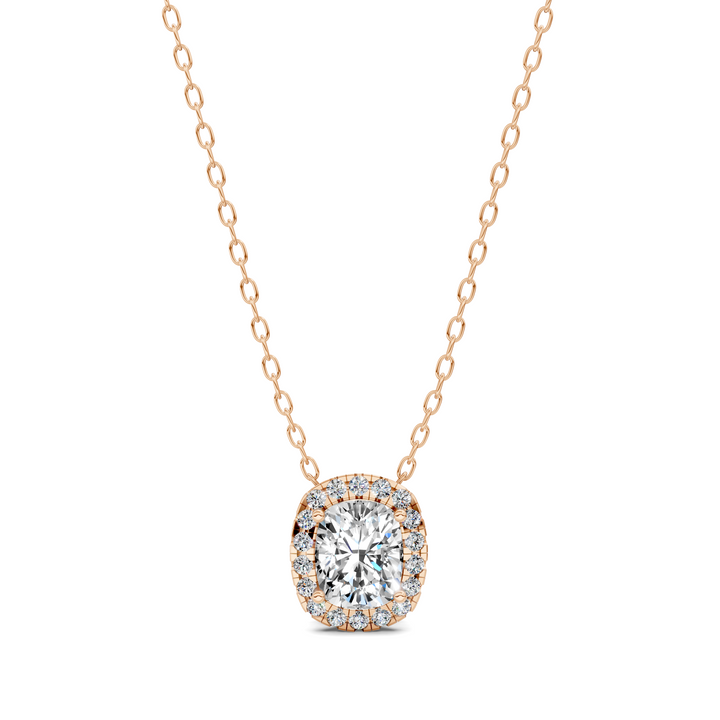 1.75CTW Halo Diamond Cushion Pendant