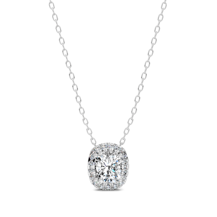 1.75CTW Halo Diamond Cushion Pendant