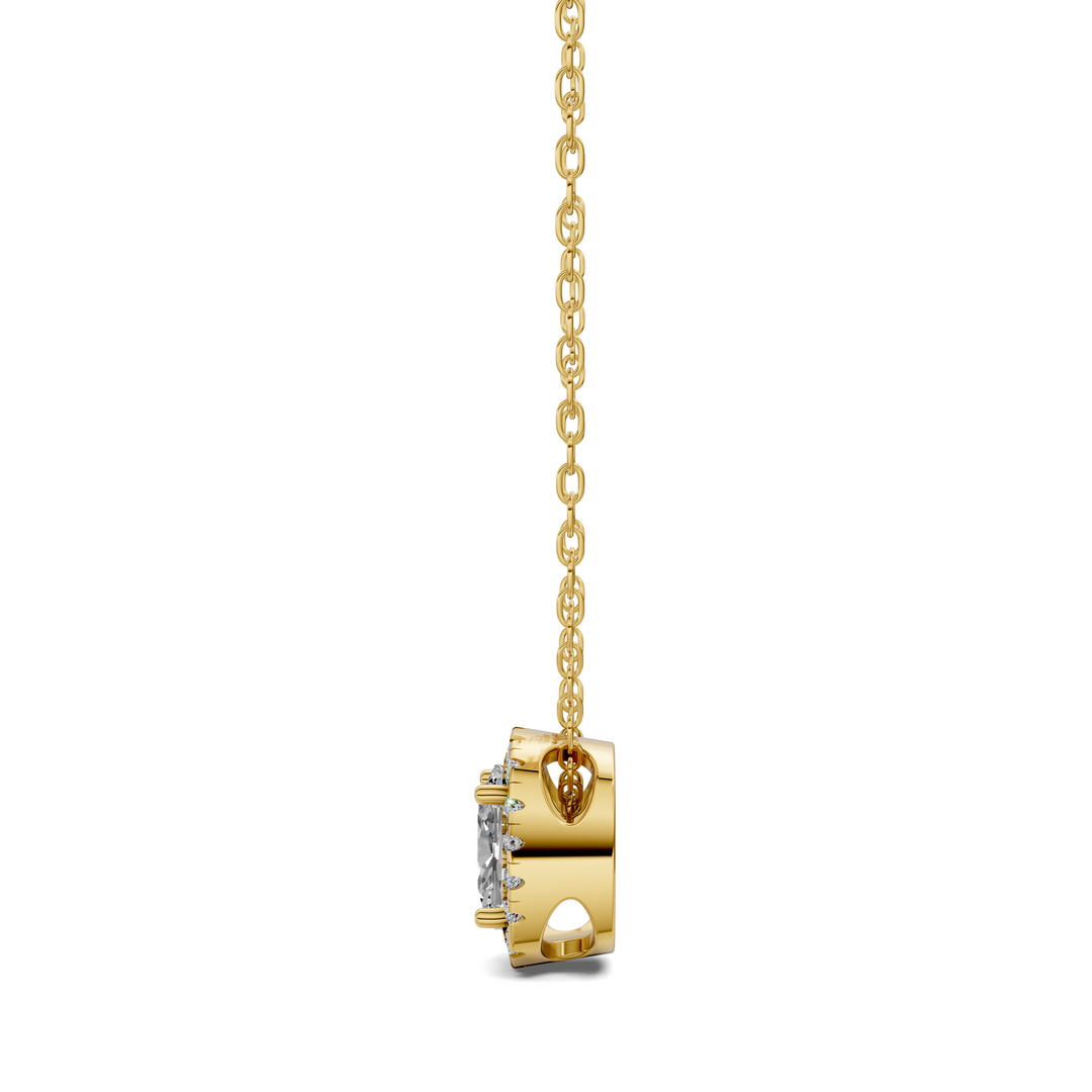 1.75CTW Halo Diamond Cushion Pendant