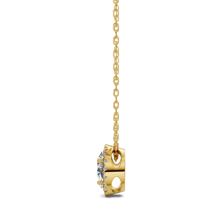 1.75CTW Halo Diamond Oval Pendant