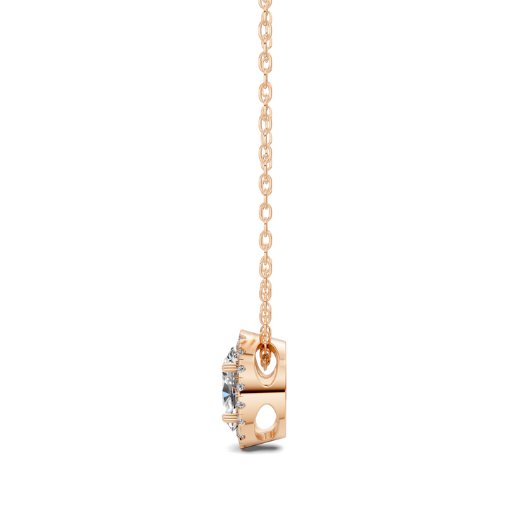 1.75CTW Halo Diamond Oval Pendant