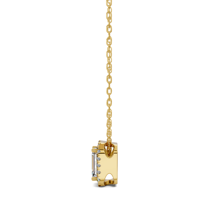 1.75CTW Halo Diamond Emerald Pendant