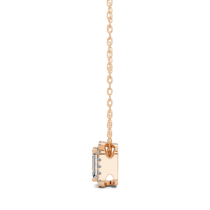 1.75CTW Halo Diamond Emerald Pendant