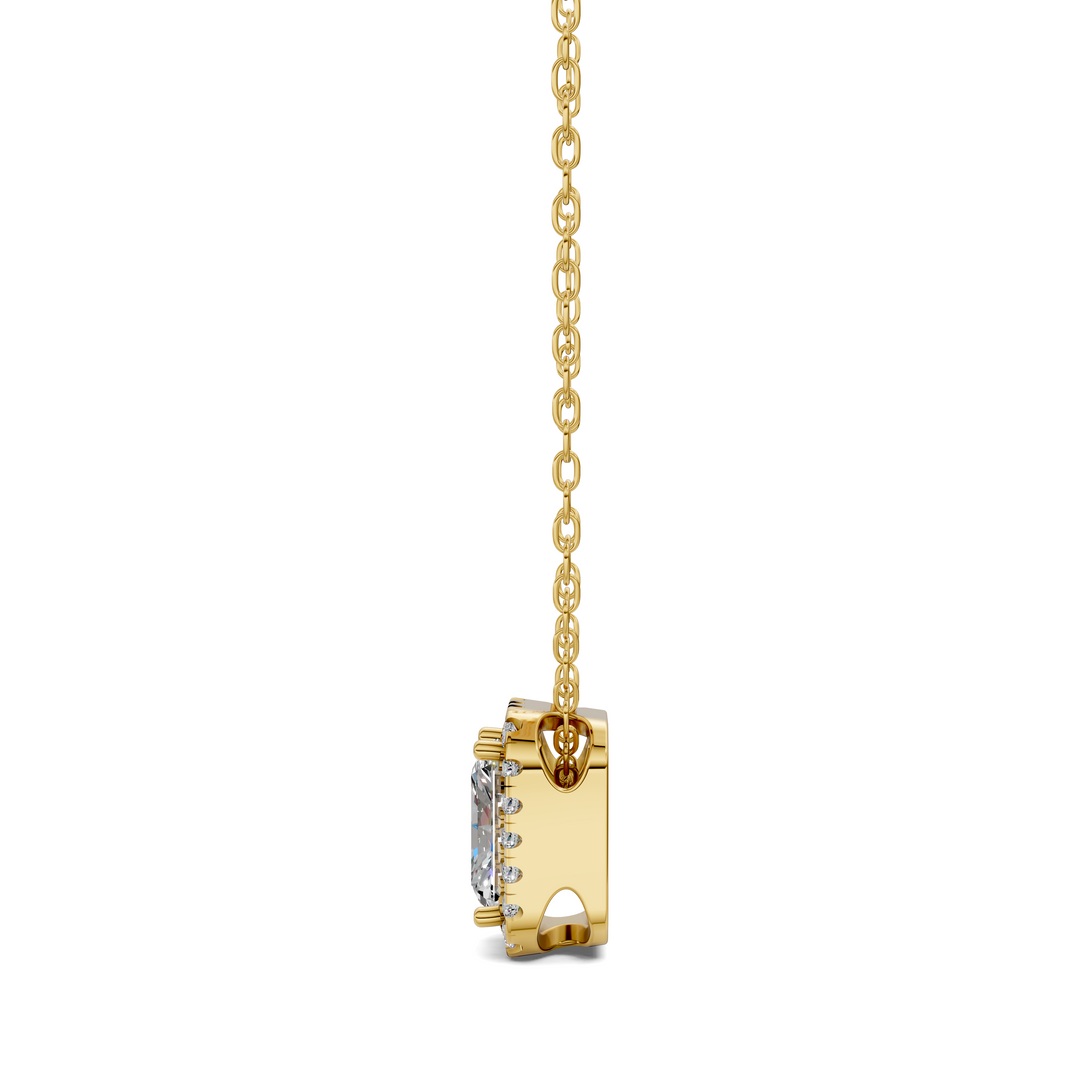 1.75CTW Halo Diamond Radiant Pendant