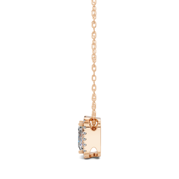 1.75CTW Halo Diamond Radiant Pendant