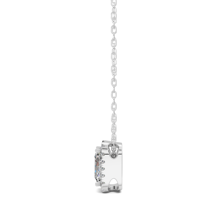 1.75CTW Halo Diamond Radiant Pendant
