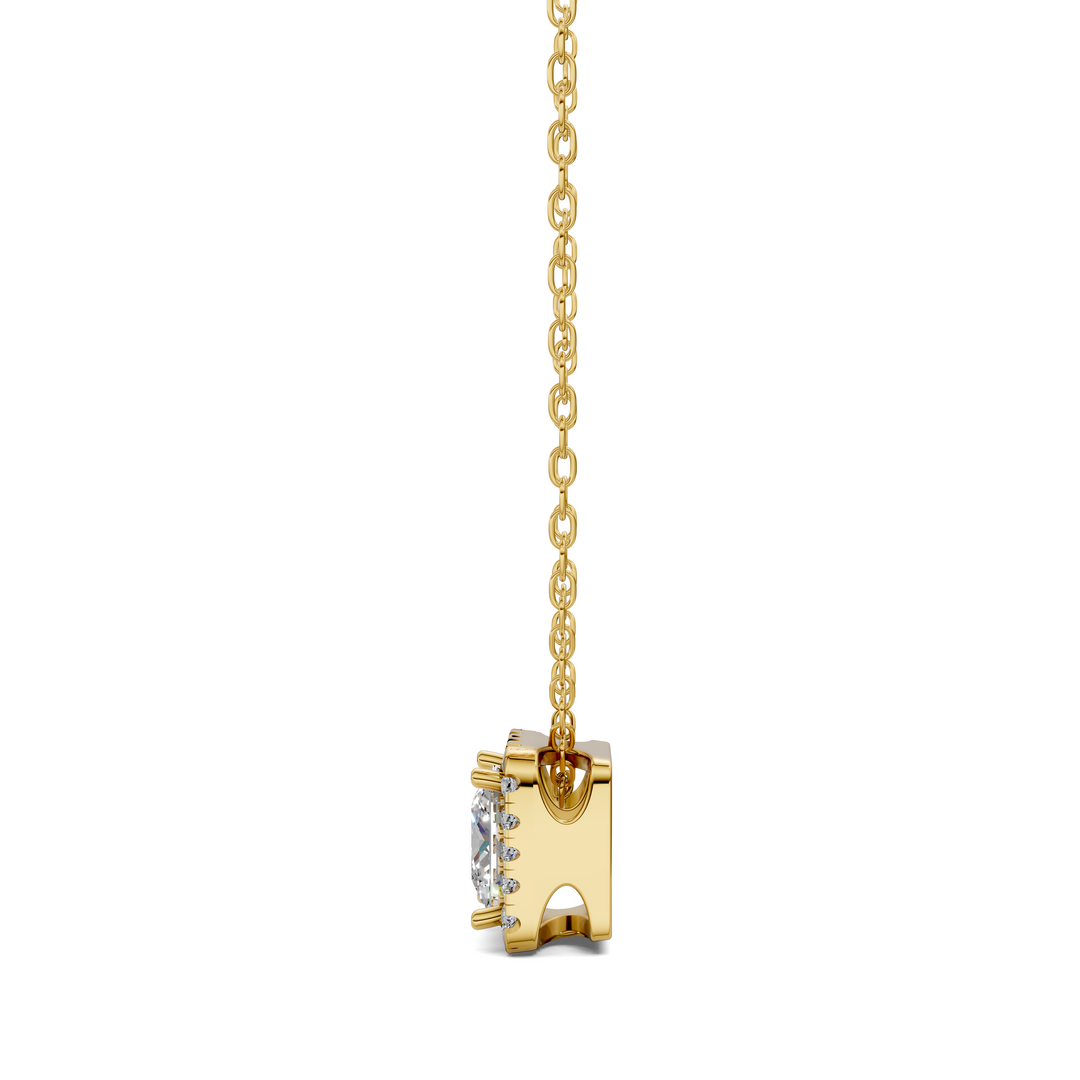 1.75CTW Halo Diamond Princess Pendant