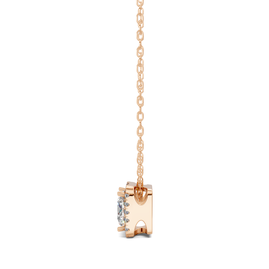 1.75CTW Halo Diamond Princess Pendant