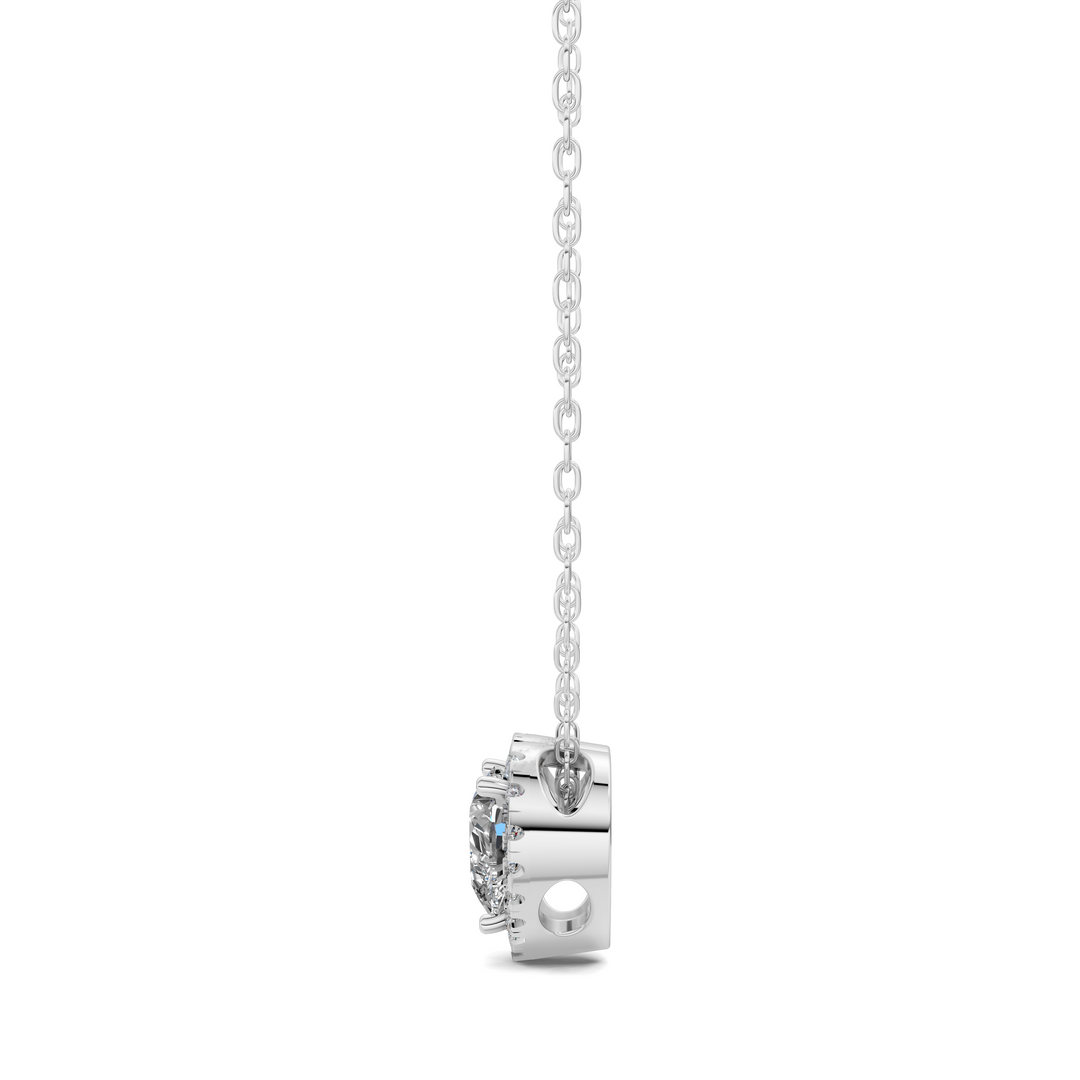 1.75CTW Halo Diamond Heart Pendant