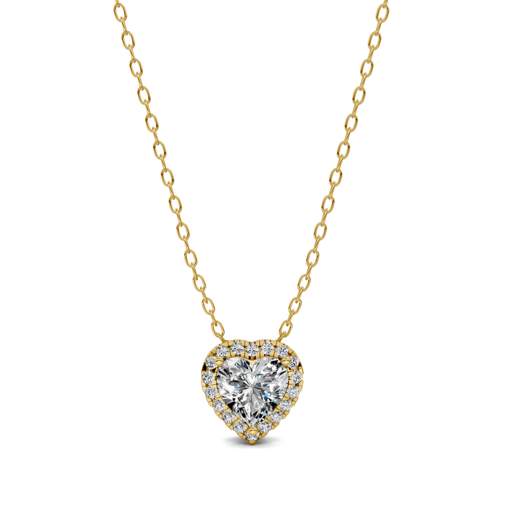 1.75CTW Halo Diamond Heart Pendant