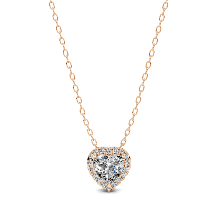 1.75CTW Halo Diamond Heart Pendant