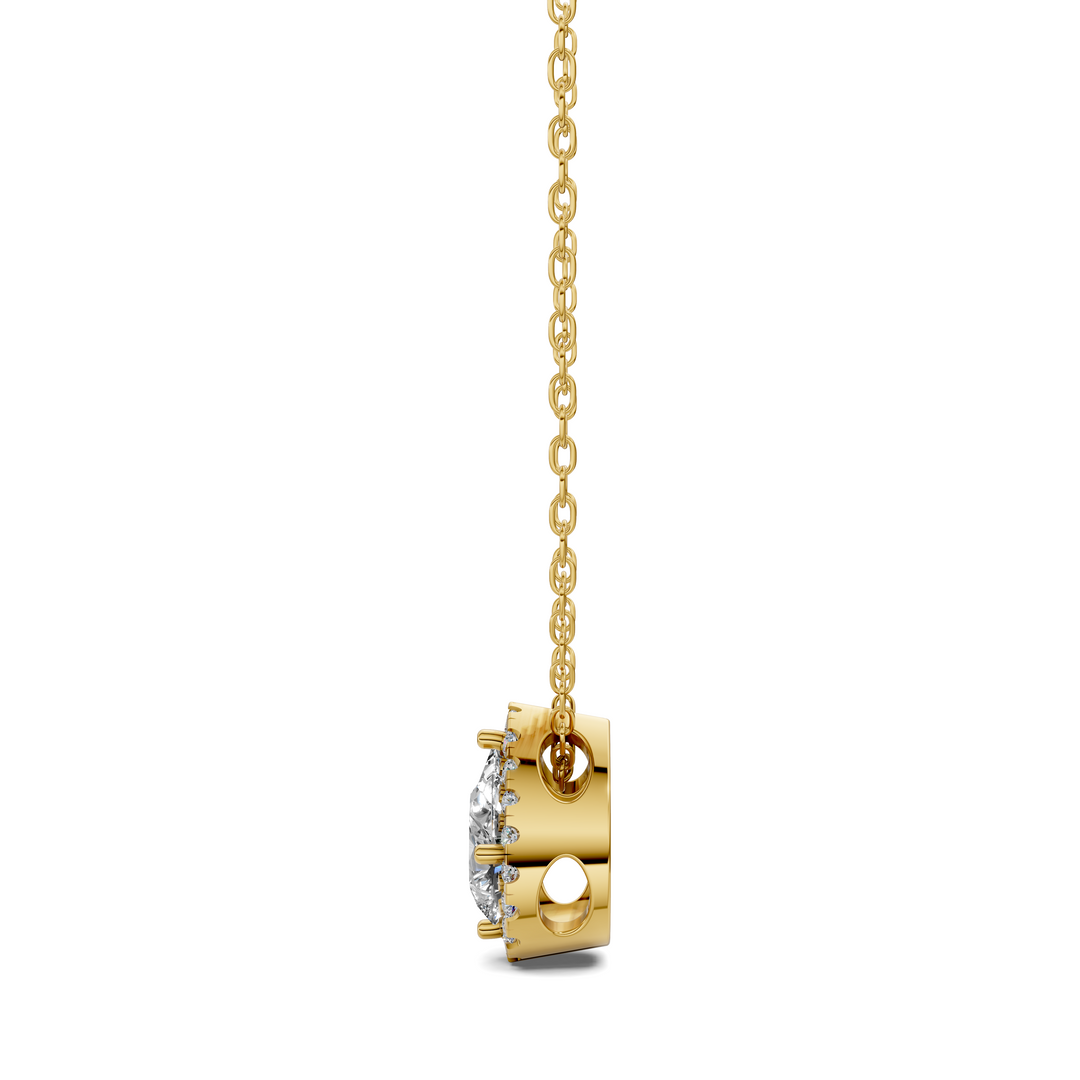 1.75CTW Halo Diamond Pear Pendant