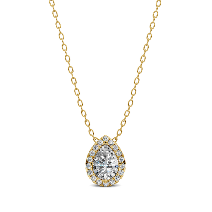 1.75CTW Halo Diamond Pear Pendant