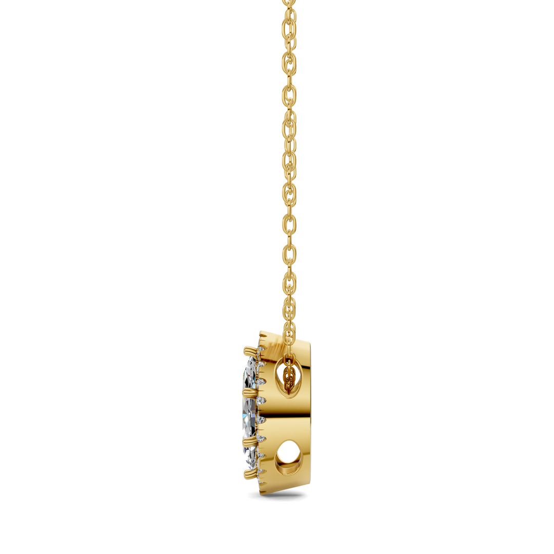 1.75CTW Halo Diamond Marquise Pendant