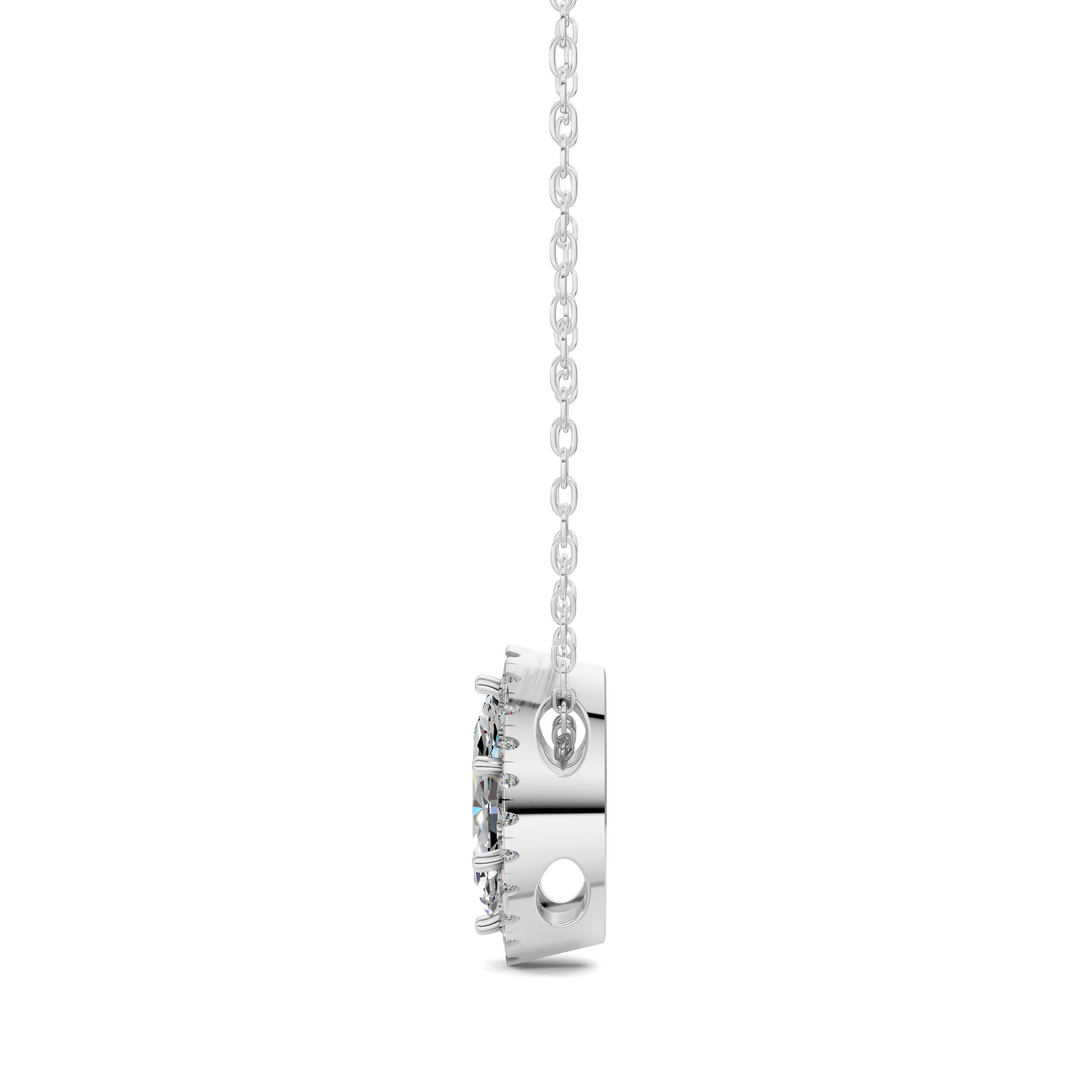 1.75CTW Halo Diamond Marquise Pendant