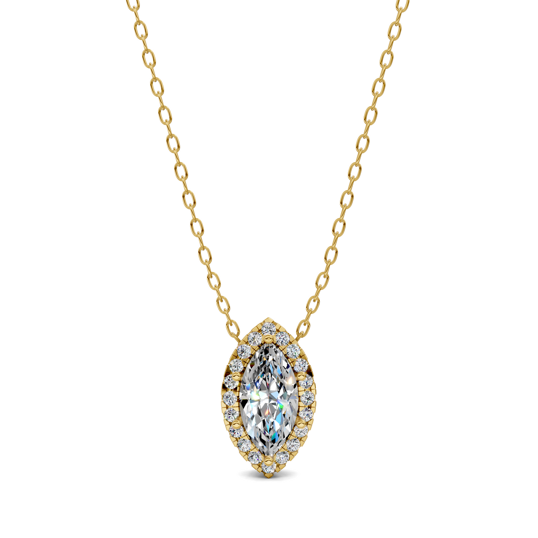 1.75CTW Halo Diamond Marquise Pendant