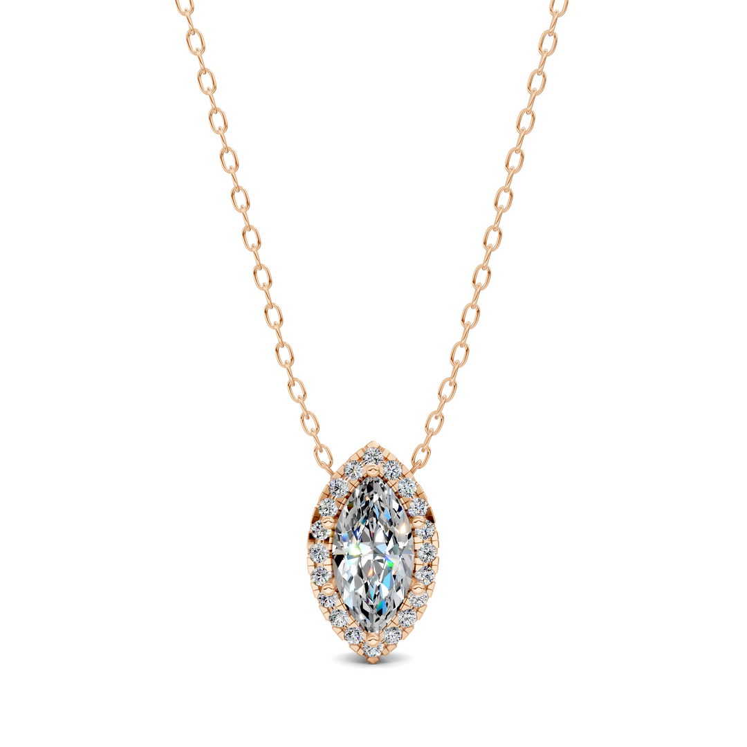 1.75CTW Halo Diamond Marquise Pendant