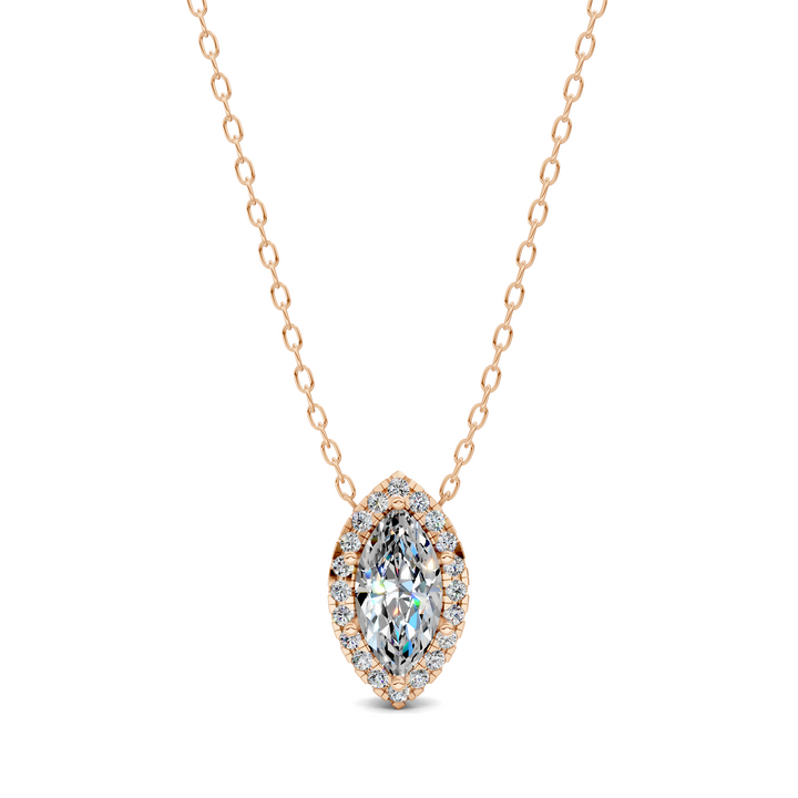 1.75CTW Halo Diamond Marquise Pendant