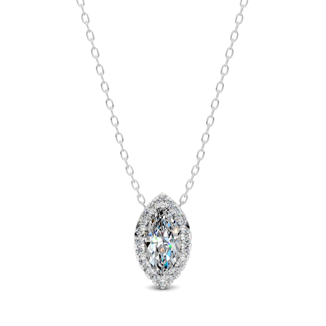 1.75CTW Halo Diamond Marquise Pendant
