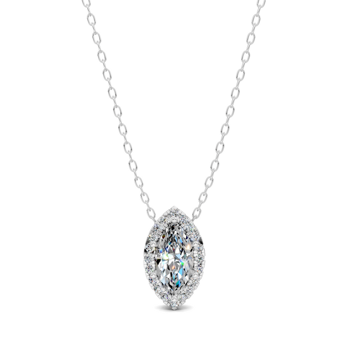 1.75CTW Halo Diamond Marquise Pendant