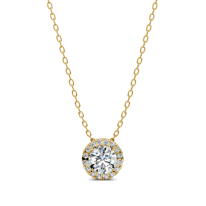 1.75CTW Halo Diamond Round Pendant