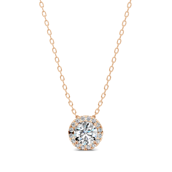 1.75CTW Halo Diamond Round Pendant
