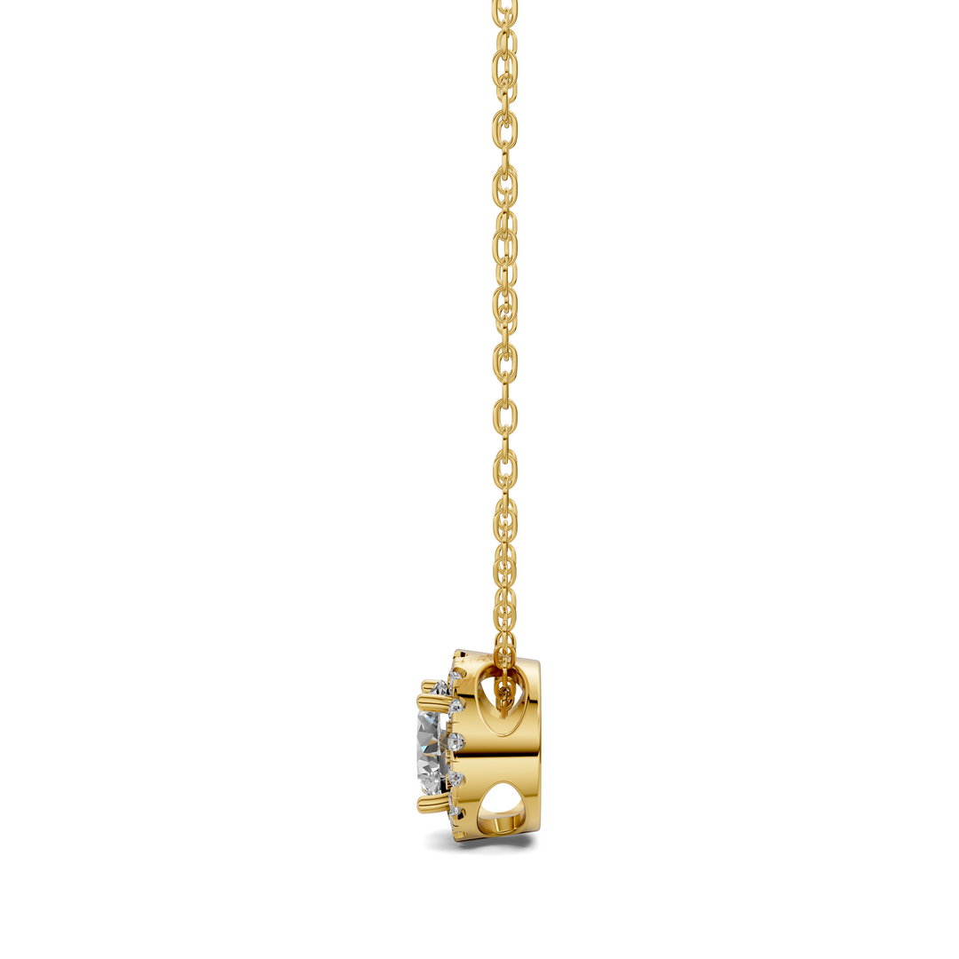 1.75CTW Halo Diamond Round Pendant