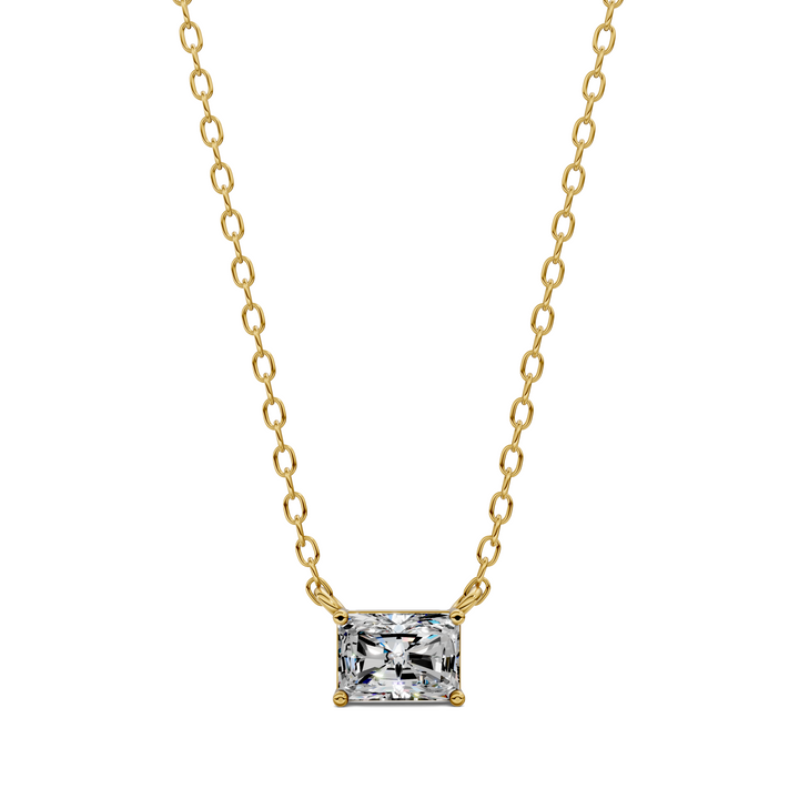 1.50CTW East West Solitaire Radiant Pendant