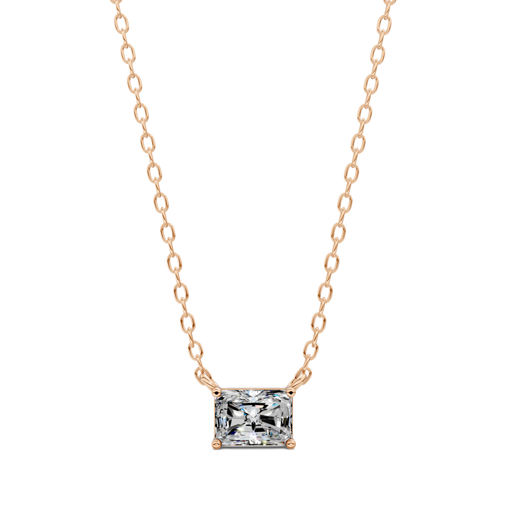 1.50CTW East West Solitaire Radiant Pendant