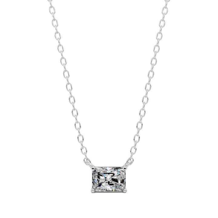 1.50CTW East West Solitaire Radiant Pendant