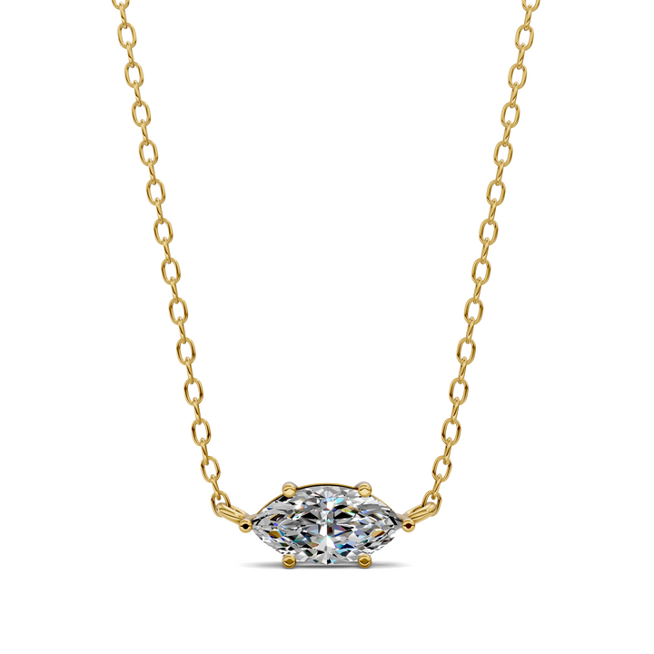 1.50CTW East West Solitaire Marquise Pendant