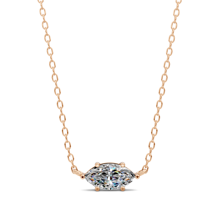 1.50CTW East West Solitaire Marquise Pendant