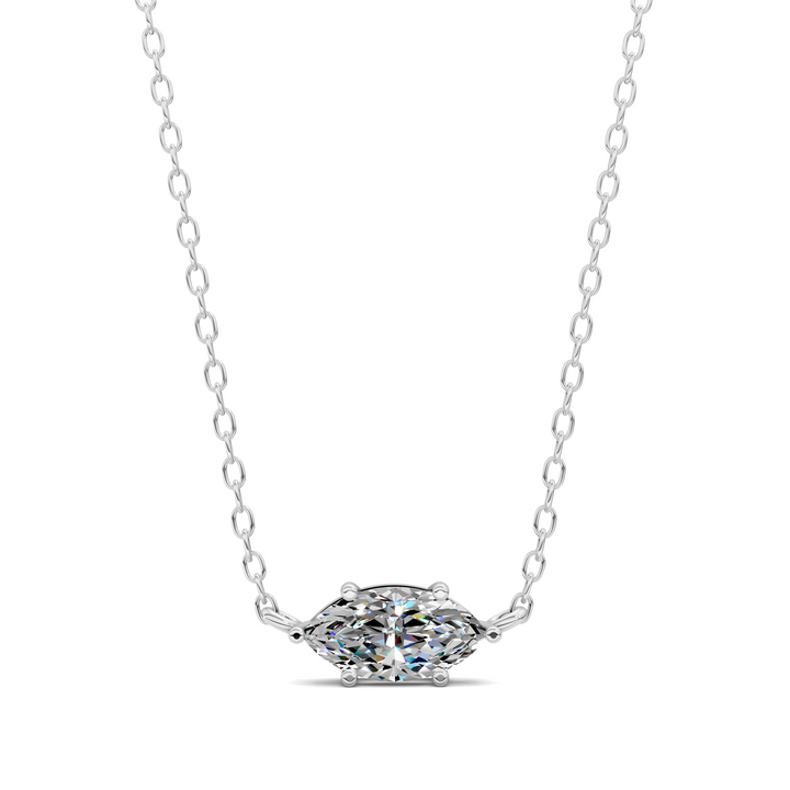 1.50CTW East West Solitaire Marquise Pendant