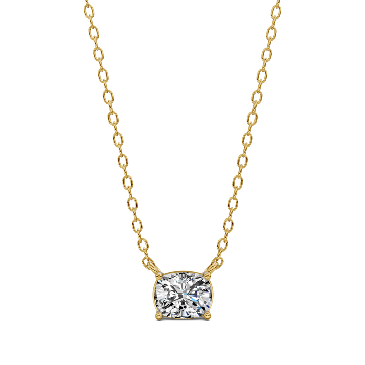 1.50CTW East West Solitaire Cushion Pendant