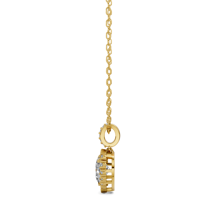 1.80CTW Halo Heart Pendant