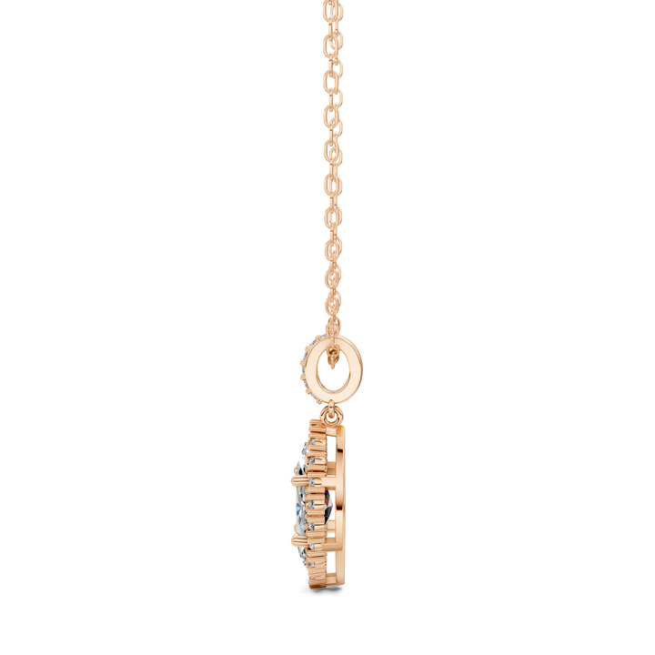 1.80CTW Halo Marquise Pendant