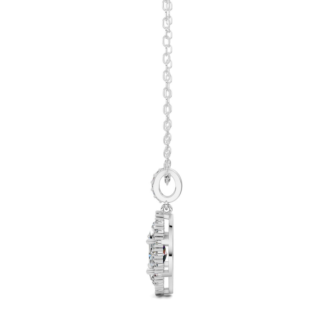 1.80CTW Halo Marquise Pendant