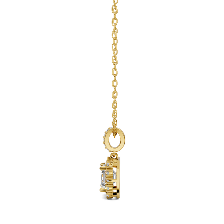 1.80CTW Halo Asscher Pendant