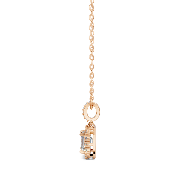 1.80CTW Halo Asscher Pendant