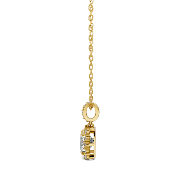 1.80CTW Halo Princess Pendant