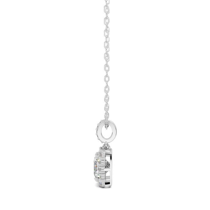 1.80CTW Halo Princess Pendant