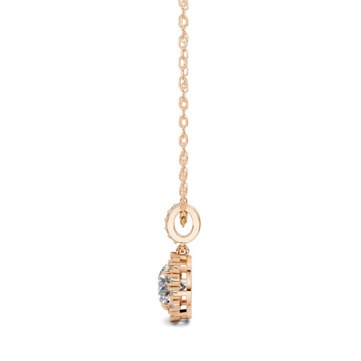 1.80CTW Halo Round Pendant