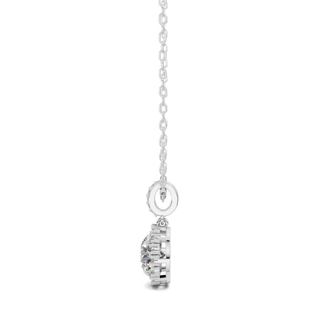 1.80CTW Halo Round Pendant