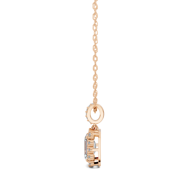 1.80CTW Halo Emerald Pendant