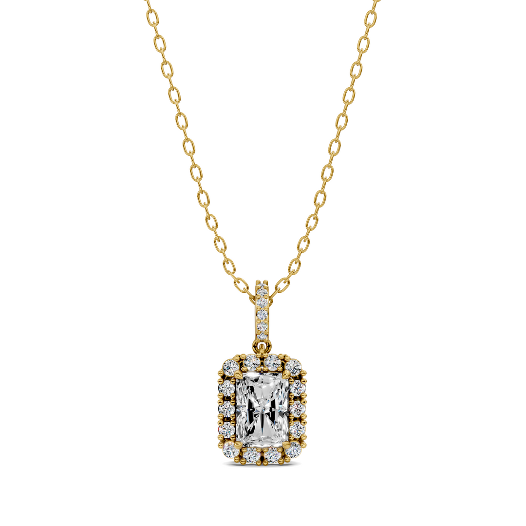 1.80CTW Halo Radiant Pendant